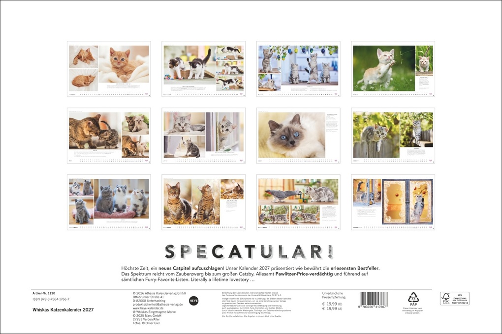 Weitere Ansicht: Whiskas Katzenkalender 2027