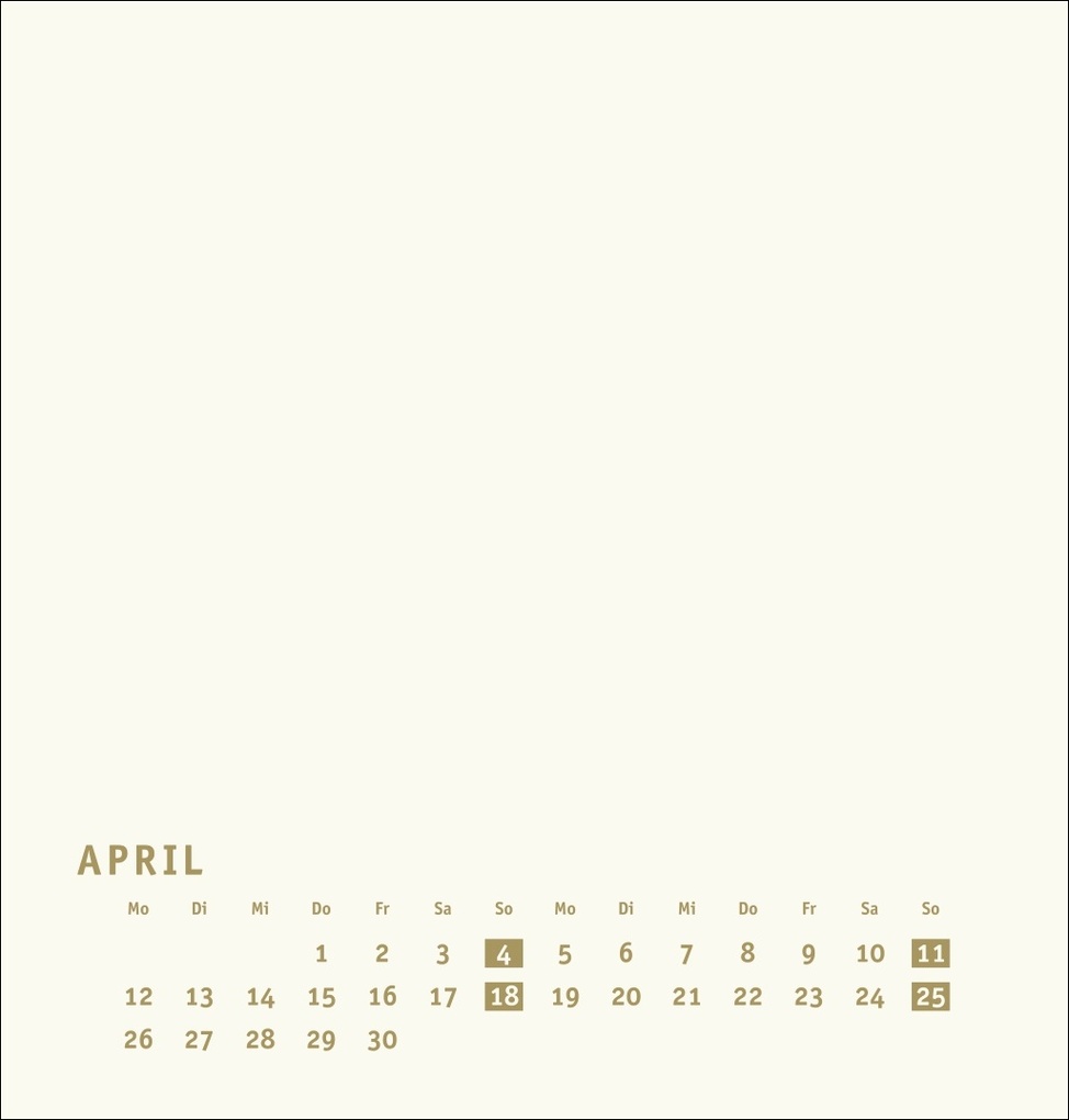 Weitere Ansicht: Premium-Bastelkalender gold mittel 2027