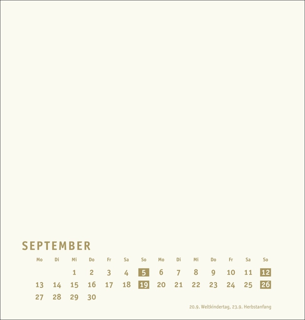 Weitere Ansicht: Premium-Bastelkalender gold mittel 2027