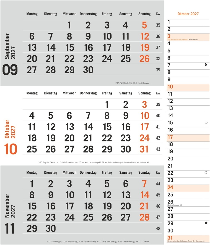 Weitere Ansicht: times&more 3-Monatsplaner, orange 2027