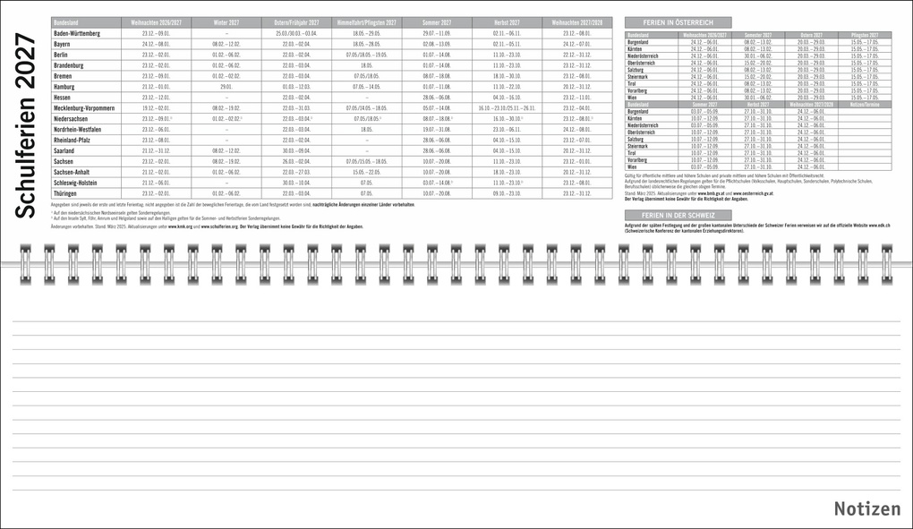 Weitere Ansicht: Bunte Wochen Wochenquerplaner 2027