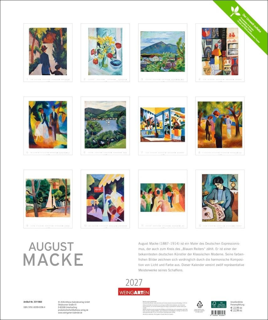 Weitere Ansicht: August Macke Edition Kalender 2027 | August Macke
