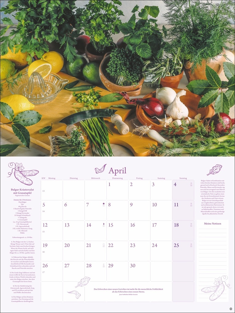 Weitere Ansicht: Küchenkalender Broschur XL 2027
