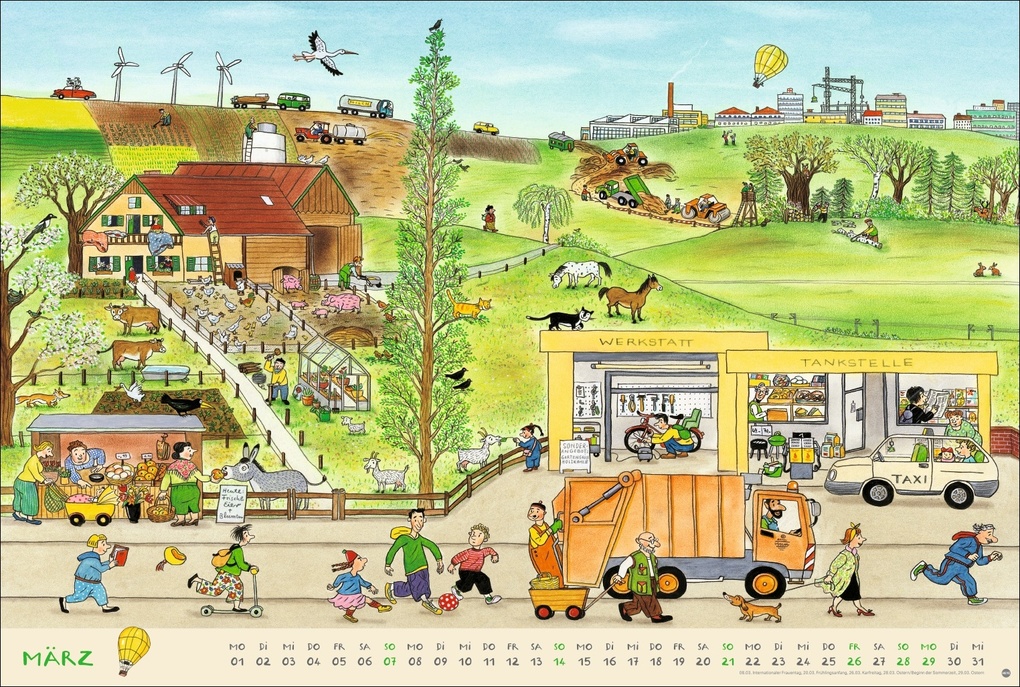 Weitere Ansicht: R.S. Berner Wimmel-Kalender 2027 | Rotraut Susanne Berner