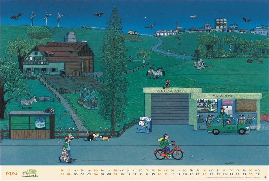 Weitere Ansicht: R.S. Berner Wimmel-Kalender 2027 | Rotraut Susanne Berner
