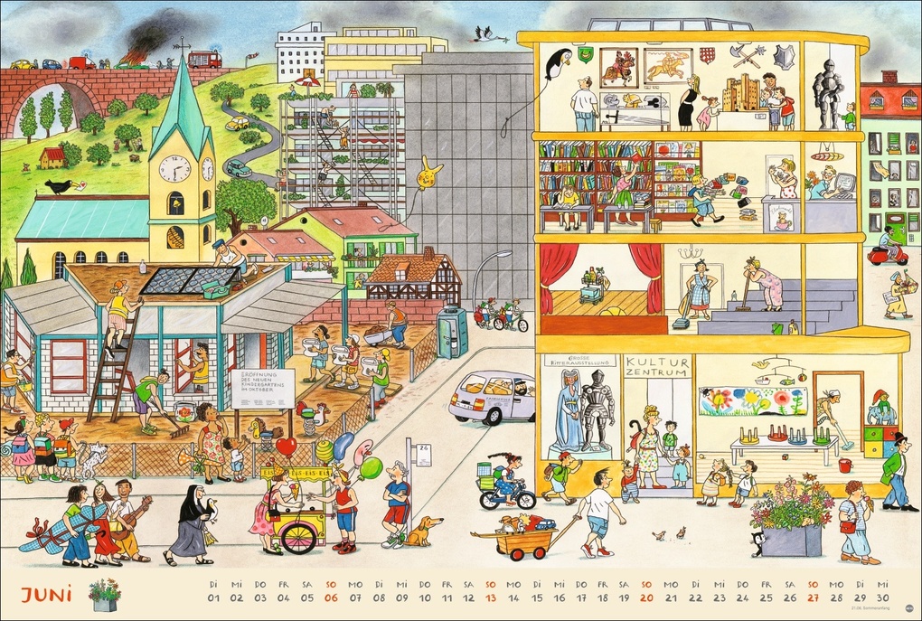 Weitere Ansicht: R.S. Berner Wimmel-Kalender 2027 | Rotraut Susanne Berner