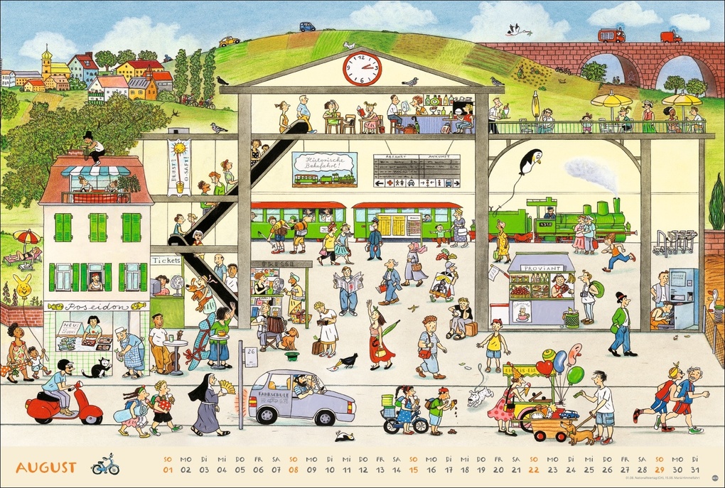 Weitere Ansicht: R.S. Berner Wimmel-Kalender 2027 | Rotraut Susanne Berner