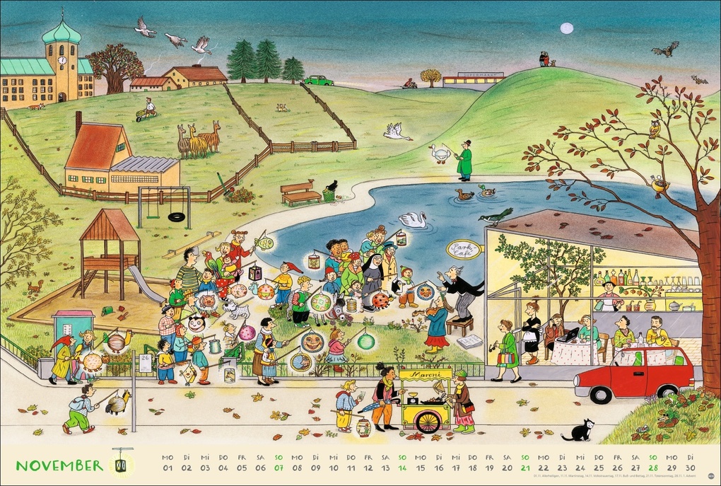 Weitere Ansicht: R.S. Berner Wimmel-Kalender 2027 | Rotraut Susanne Berner