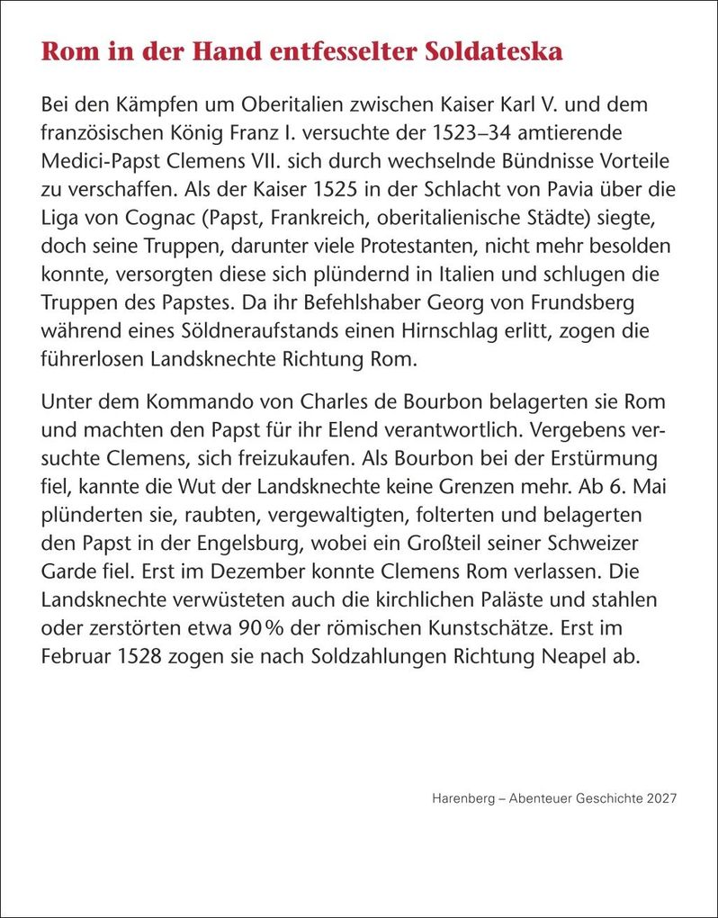 Weitere Ansicht: Abenteuer Geschichte Tagesabreißkalender 2027 - Menschen, Ereignisse, Epochen - von den Anfängen bis heute | Markus Hattstein
