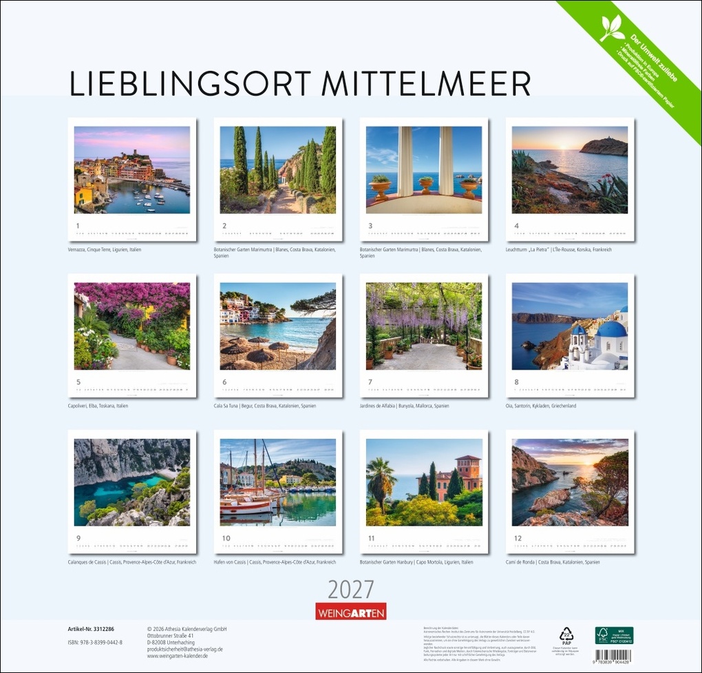 Weitere Ansicht: Lieblingsort Mittelmeer Kalender 2027