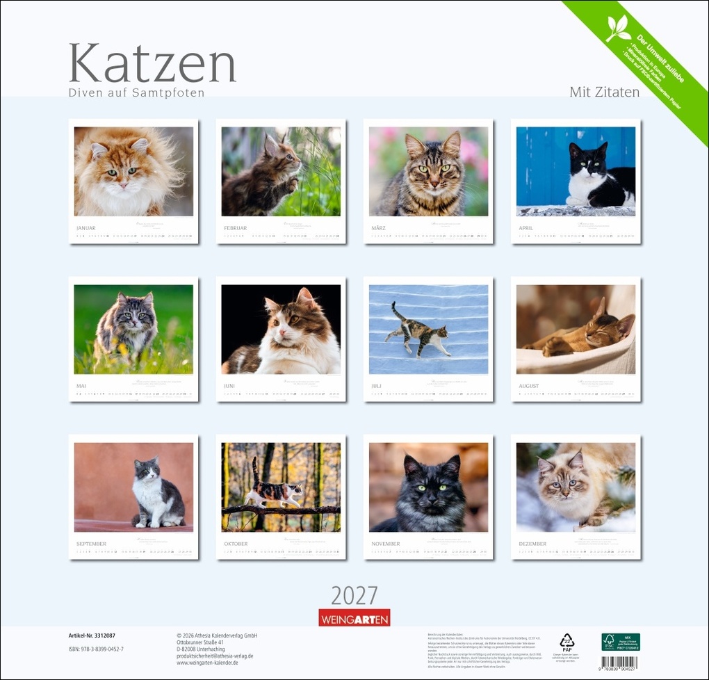 Weitere Ansicht: Katzen - Diven auf Samtpfoten Kalender 2027 - Diven auf Samtpfoten