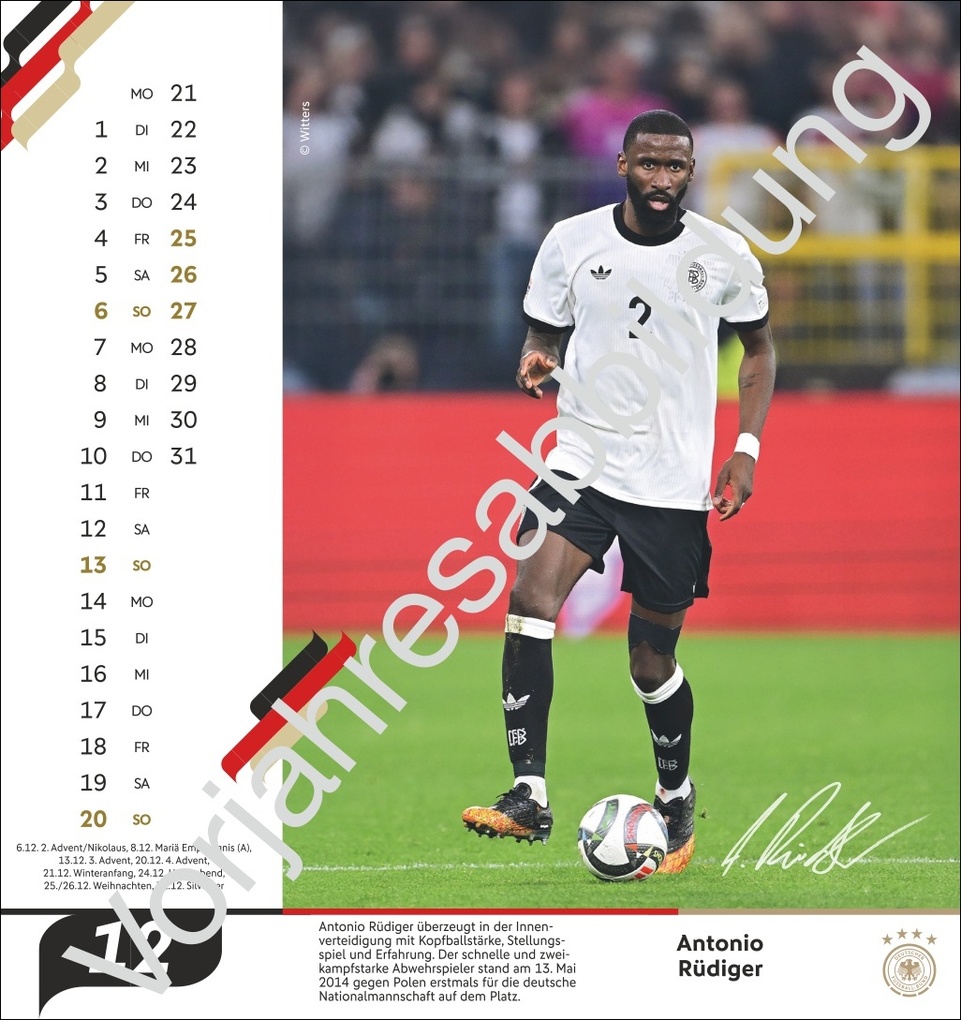 Weitere Ansicht: DFB Männer Postkartenkalender 2027