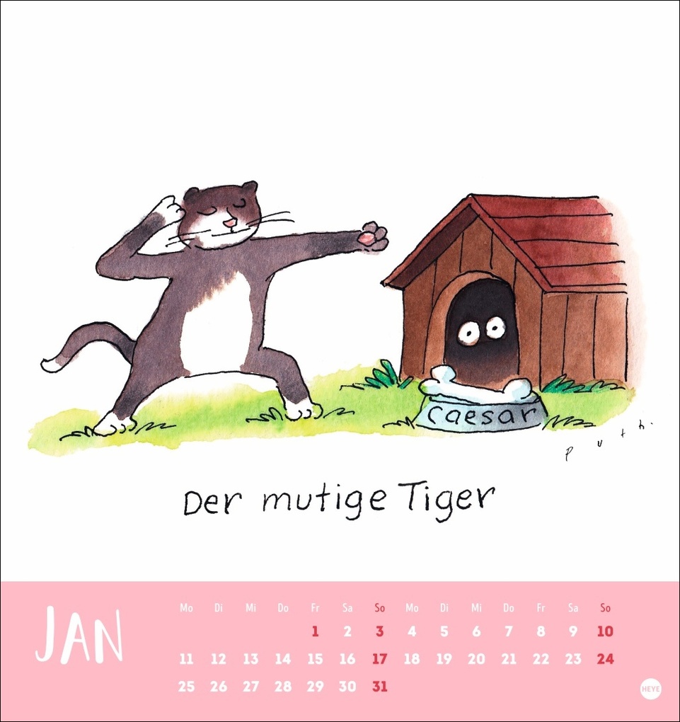 Weitere Ansicht: Puth Yoga für die Katz Postkartenkalender 2027 | Klaus Puth