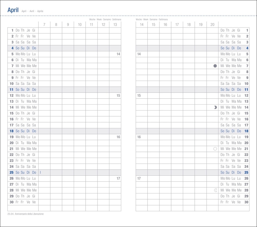 Weitere Ansicht: Leporello, schwarz Kalender 2027