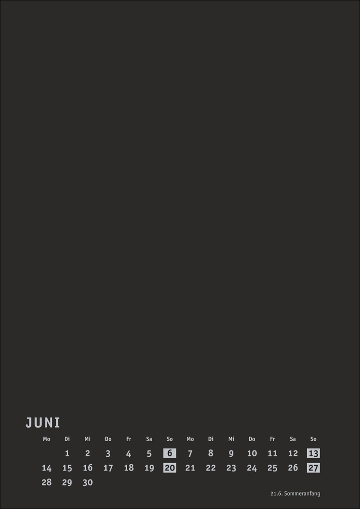 Weitere Ansicht: Premium-Bastelkalender schwarz A4 2027