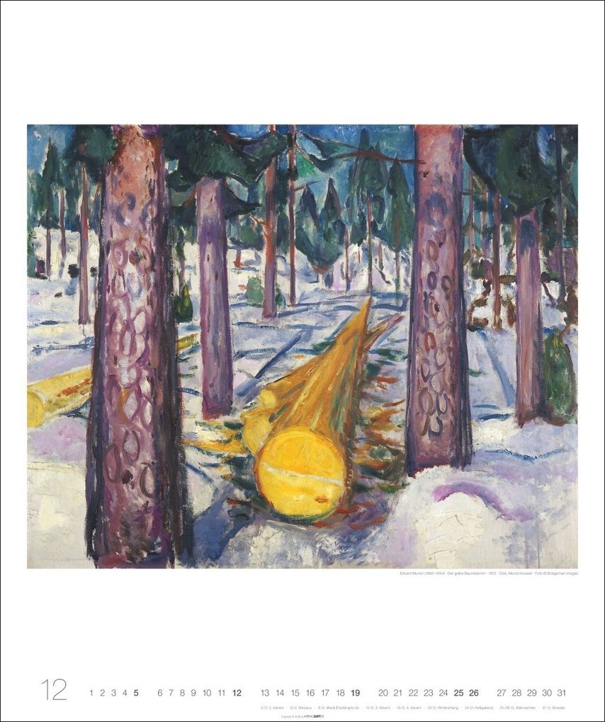 Weitere Ansicht: Edvard Munch Edition Kalender 2027 | Edvard Munch