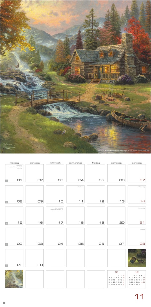 Weitere Ansicht: Thomas Kinkade: Land of Light Broschurkalender 2027 | Thomas Kinkade