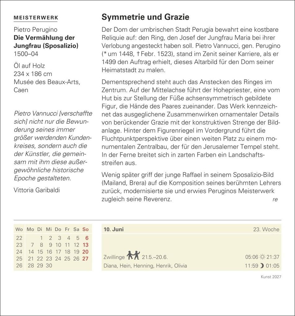 Weitere Ansicht: Kunst Tagesabreißkalender 2027 - Kulturkalender - Künstler, Werke, Museen | Regina Erbentraut, Maria Christina Zopff