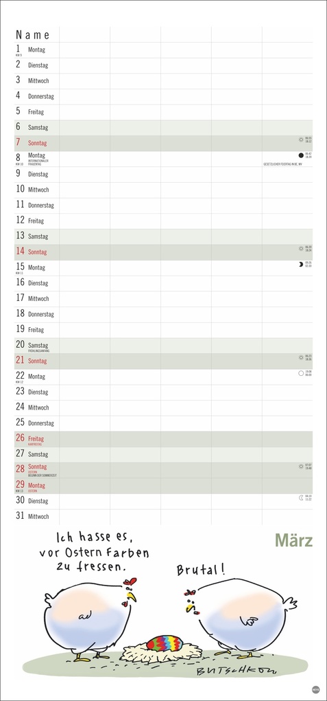 Weitere Ansicht: Peter Butschkow: Familienplaner 2027 | Peter Butschkow