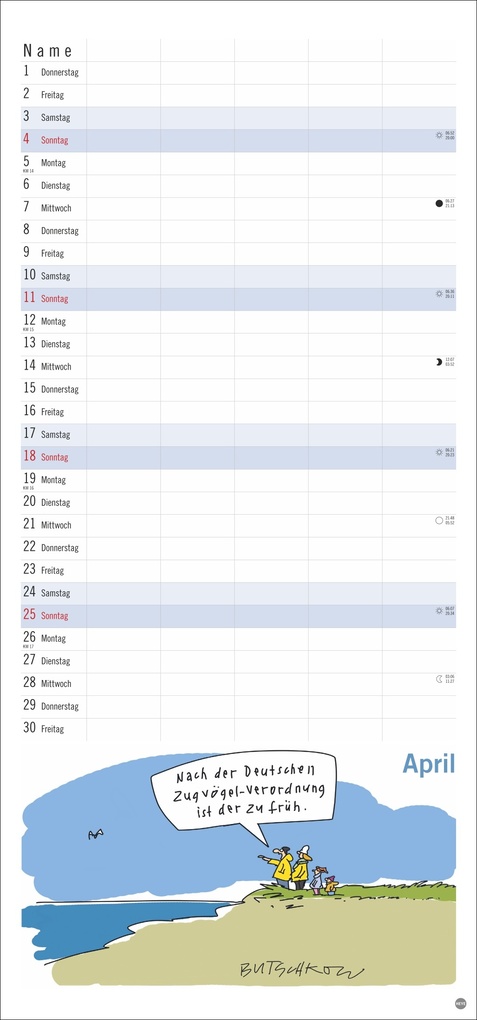 Weitere Ansicht: Peter Butschkow: Familienplaner 2027 | Peter Butschkow