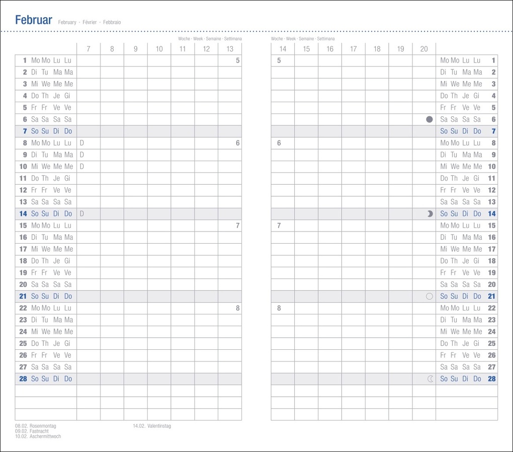 Weitere Ansicht: Monats-Taschenkalender, schwarz 2027