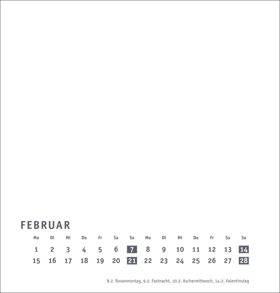 Weitere Ansicht: Premium-Bastelkalender weiß mittel 2027