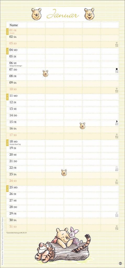 Weitere Ansicht: Winnie Puuh Familienplaner 2027