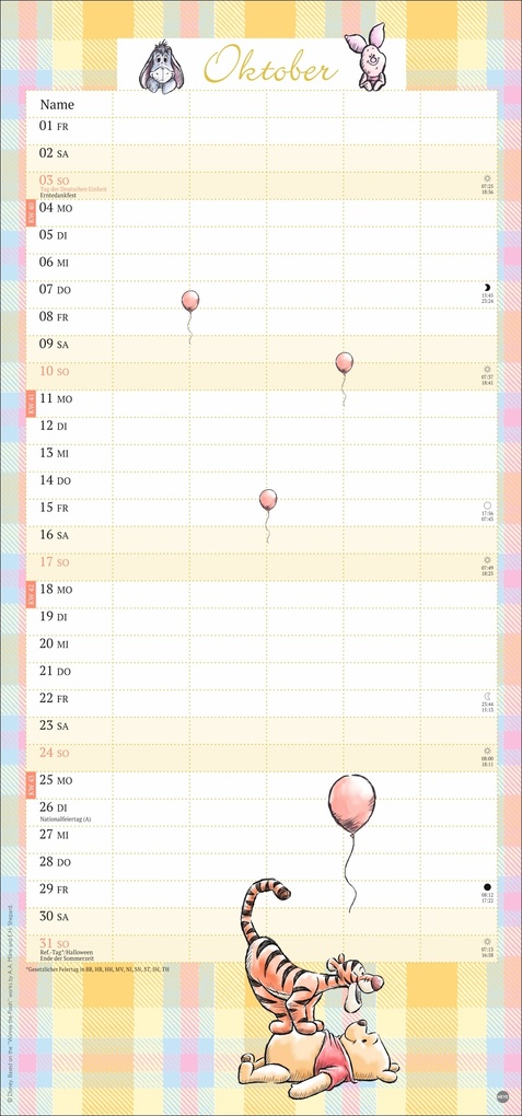 Weitere Ansicht: Winnie Puuh Familienplaner 2027