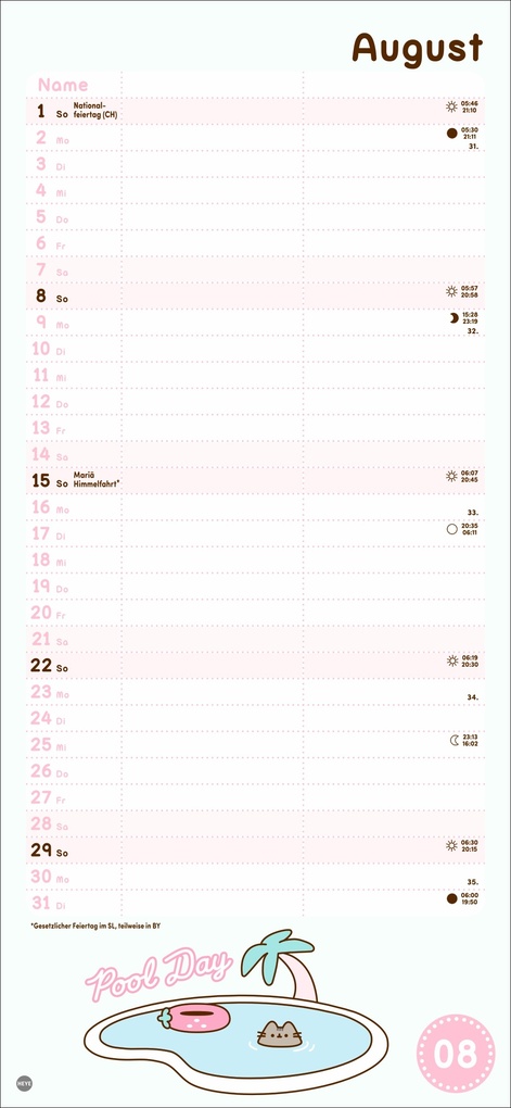 Weitere Ansicht: Pusheen Planer für zwei 2027