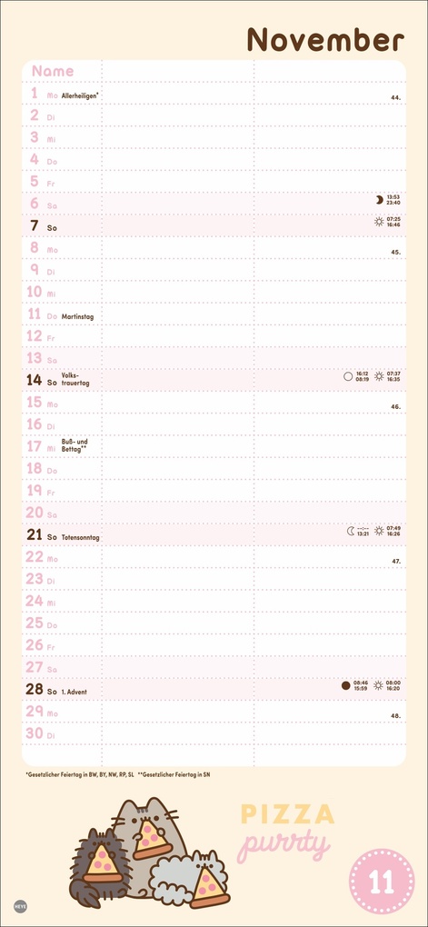 Weitere Ansicht: Pusheen Planer für zwei 2027