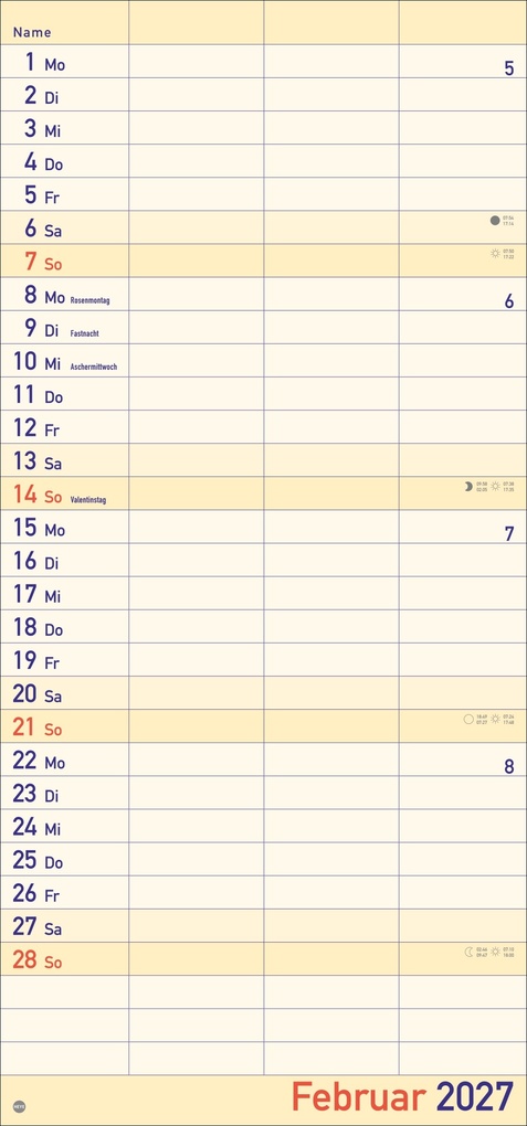 Weitere Ansicht: Großdruck Planer für zwei 2027