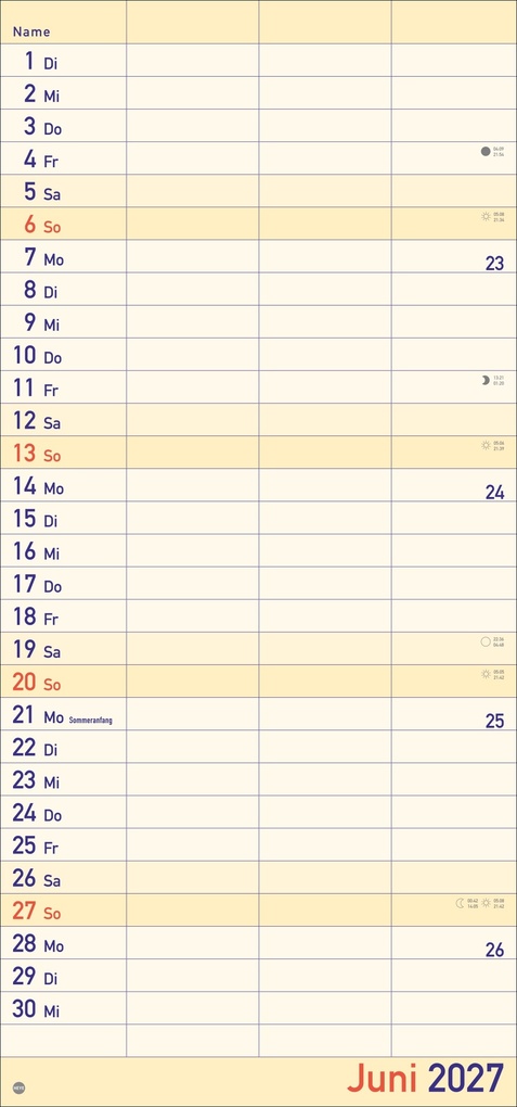 Weitere Ansicht: Großdruck Planer für zwei 2027