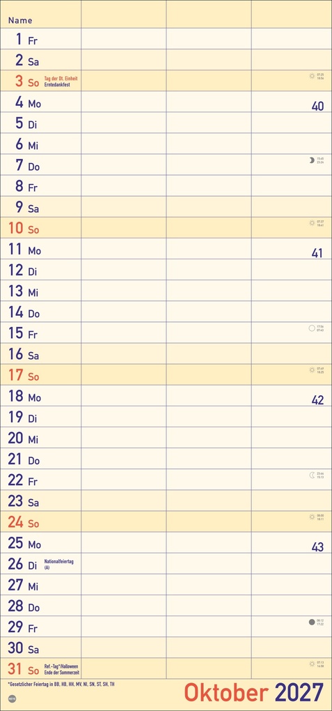 Weitere Ansicht: Großdruck Planer für zwei 2027