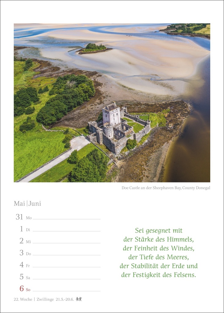 Weitere Ansicht: Irische Segenswünsche Wochenkalender 2027 - mit Zitaten