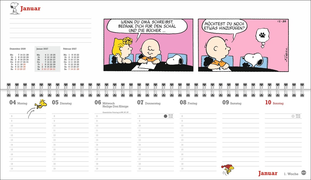 Weitere Ansicht: Peanuts Wochenquerplaner 2027
