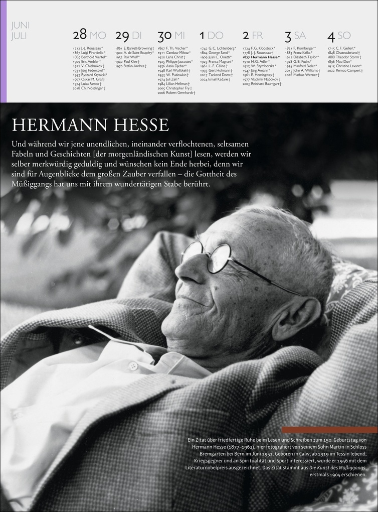 Weitere Ansicht: Der Literatur Kalender Wochenkalender 2027