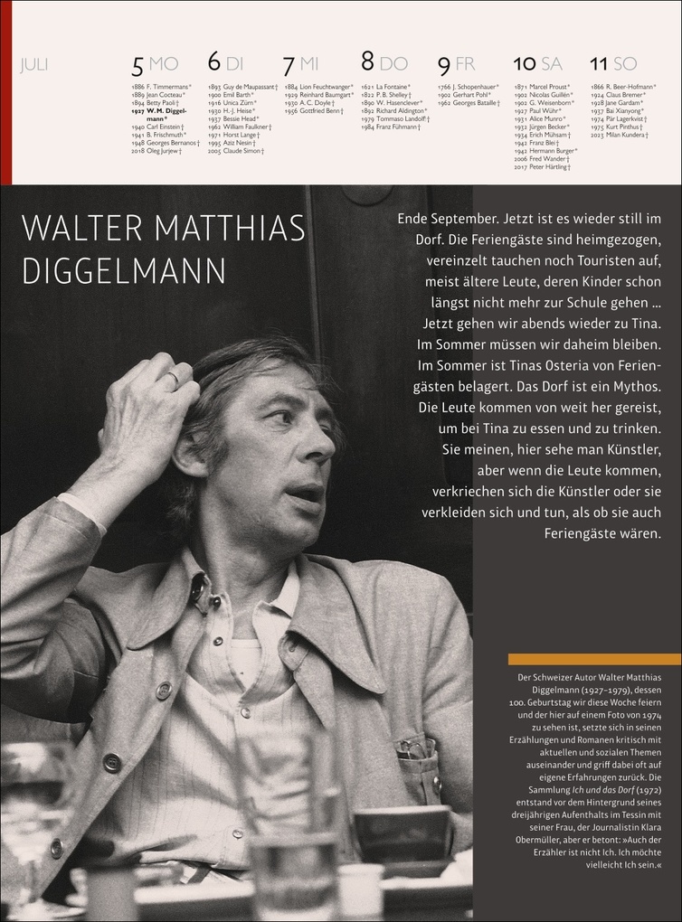 Weitere Ansicht: Der Literatur Kalender Wochenkalender 2027