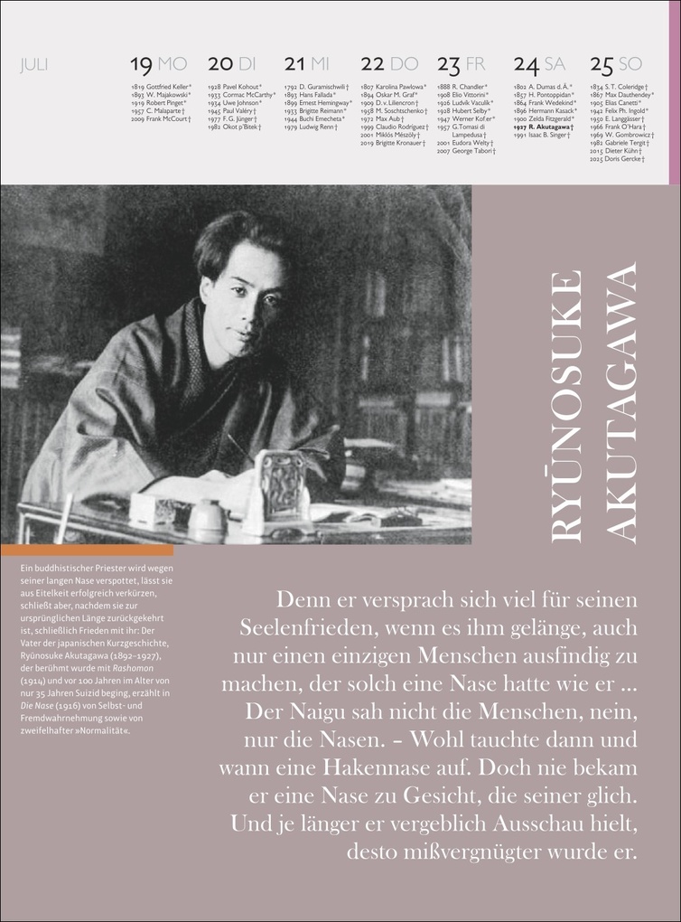 Weitere Ansicht: Der Literatur Kalender Wochenkalender 2027