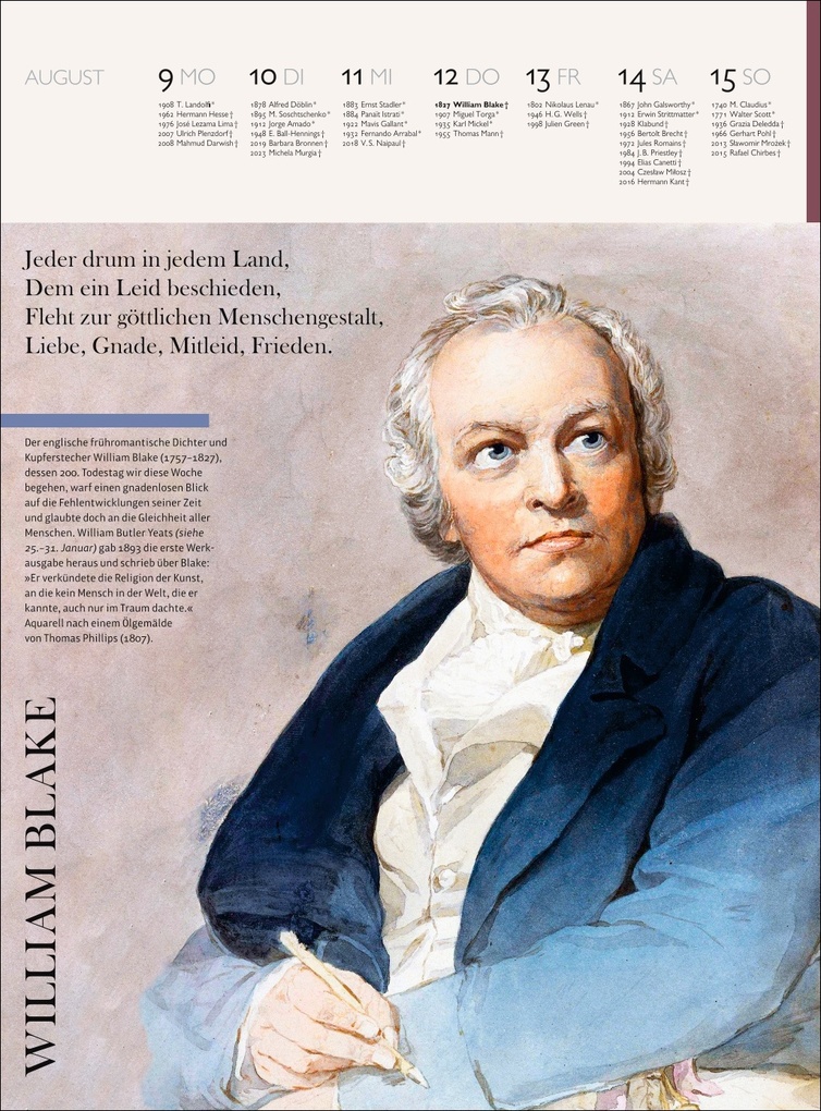 Weitere Ansicht: Der Literatur Kalender Wochenkalender 2027