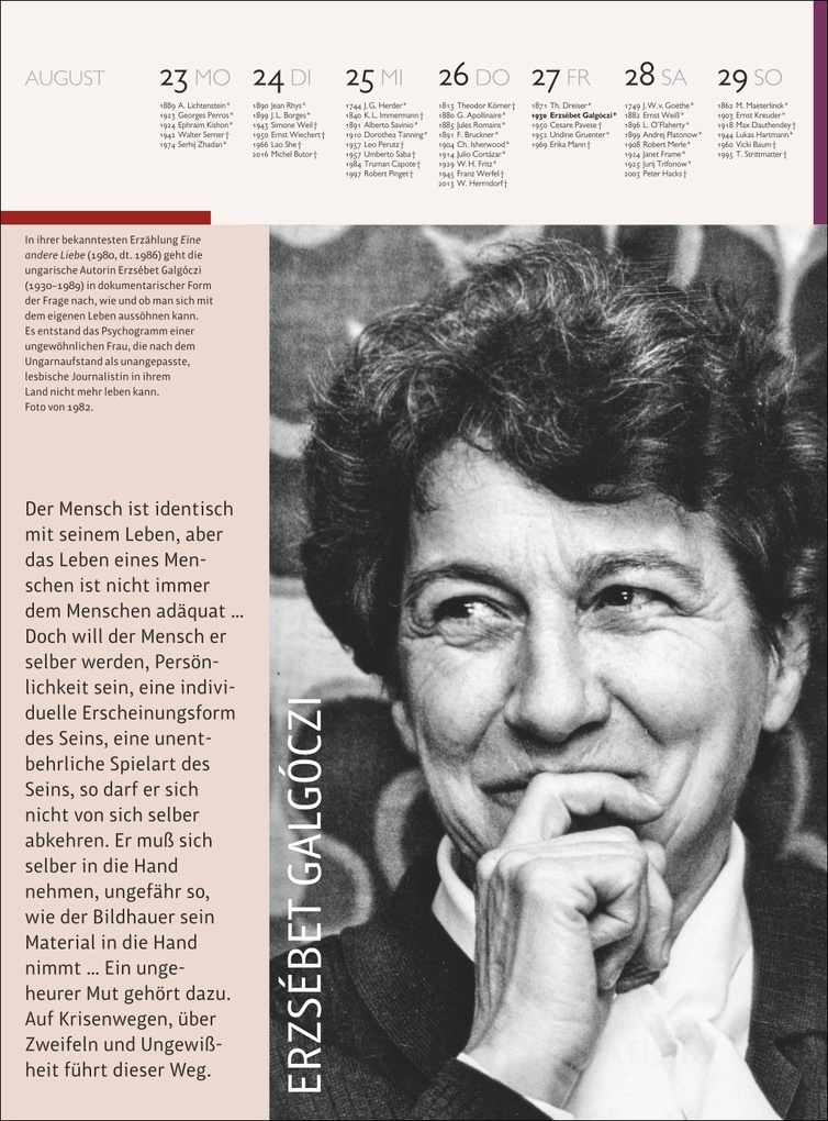 Weitere Ansicht: Der Literatur Kalender Wochenkalender 2027