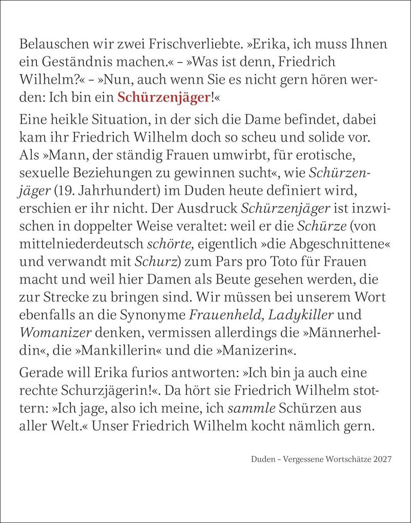 Weitere Ansicht: Duden Vergessene Wortschätze Tagesabreißkalender 2027 | Maik Goth