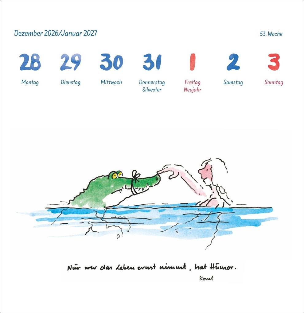 Weitere Ansicht: Helme Heine: Philosophisches Premium-Postkartenkalender 2027 | Helme Heine