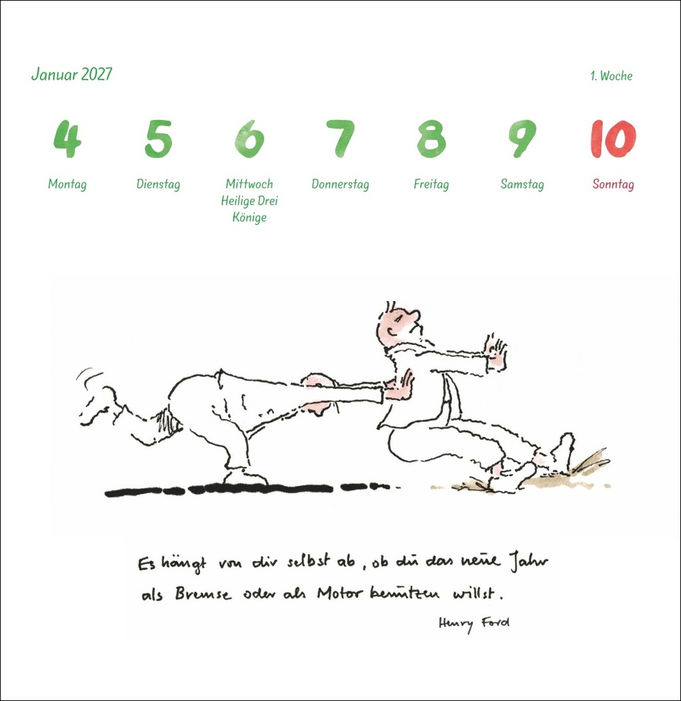 Weitere Ansicht: Helme Heine: Philosophisches Premium-Postkartenkalender 2027 | Helme Heine