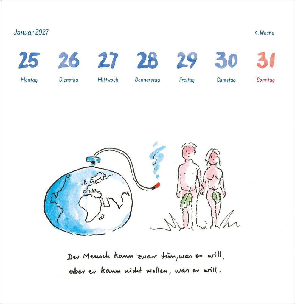 Weitere Ansicht: Helme Heine: Philosophisches Premium-Postkartenkalender 2027 | Helme Heine