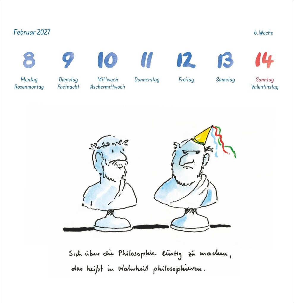 Weitere Ansicht: Helme Heine: Philosophisches Premium-Postkartenkalender 2027 | Helme Heine