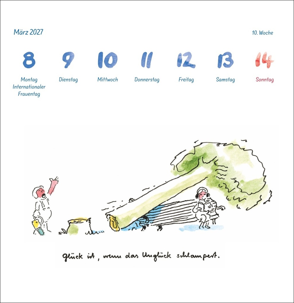 Weitere Ansicht: Helme Heine: Philosophisches Premium-Postkartenkalender 2027 | Helme Heine