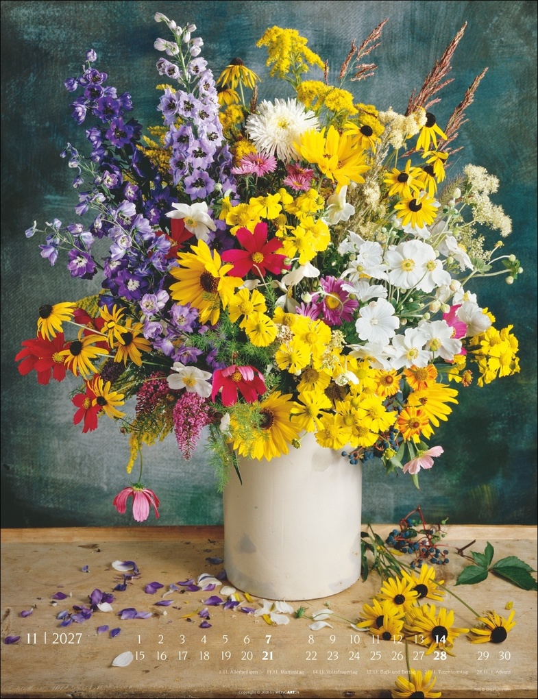 Weitere Ansicht: Die schönsten Blumensträuße Kalender 2027