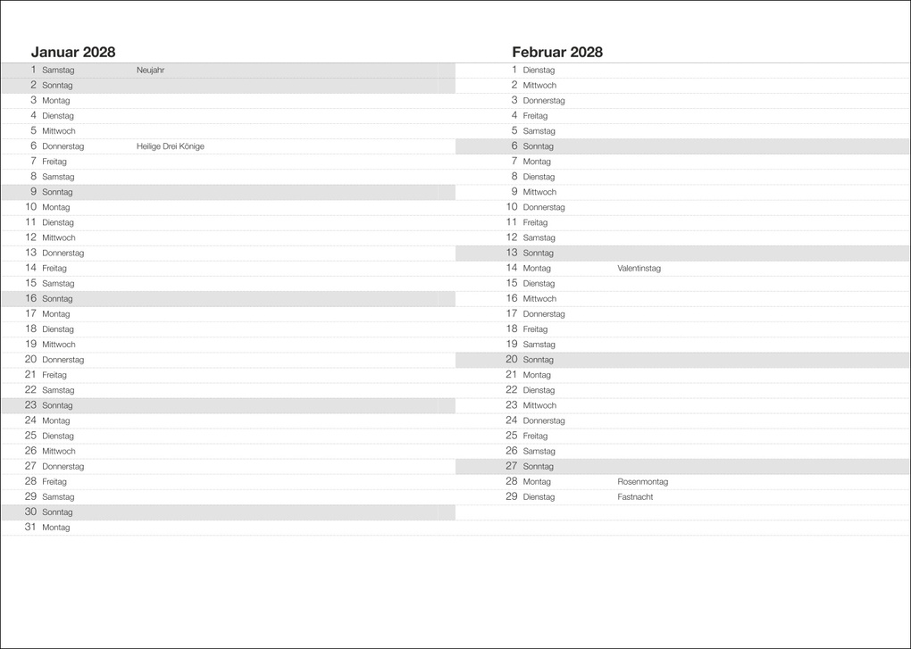 Weitere Ansicht: Terminer A6, Struktur rot 2027