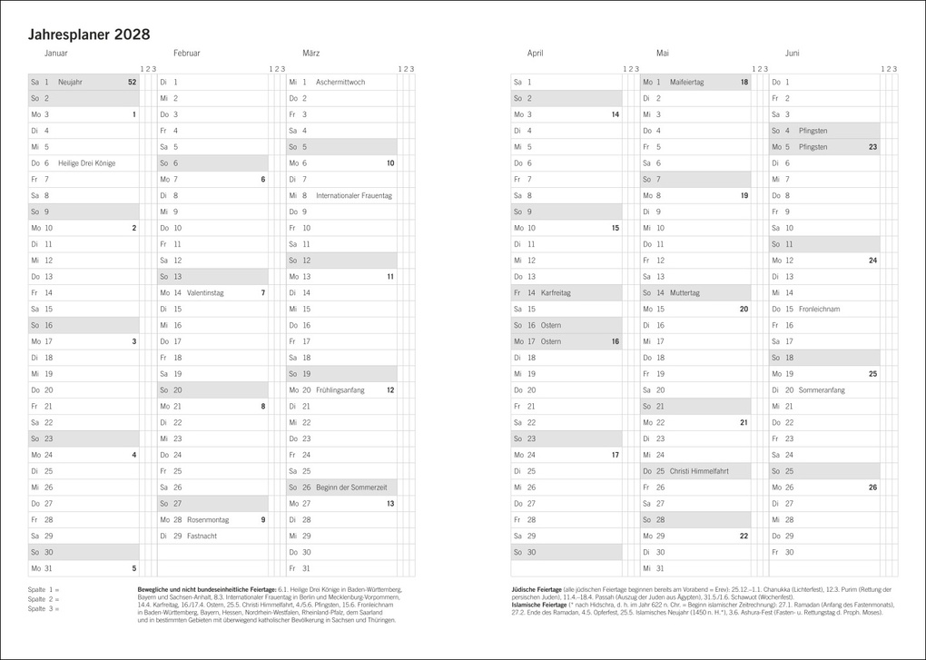 Weitere Ansicht: Terminer A6, Struktur rot 2027