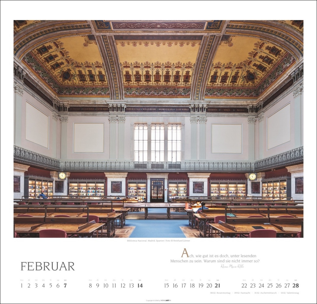 Weitere Ansicht: Welt der Bibliotheken Kalender 2027